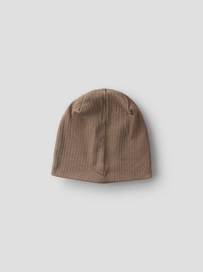 Mössa Mex M Ribbad Enfärgad Brun