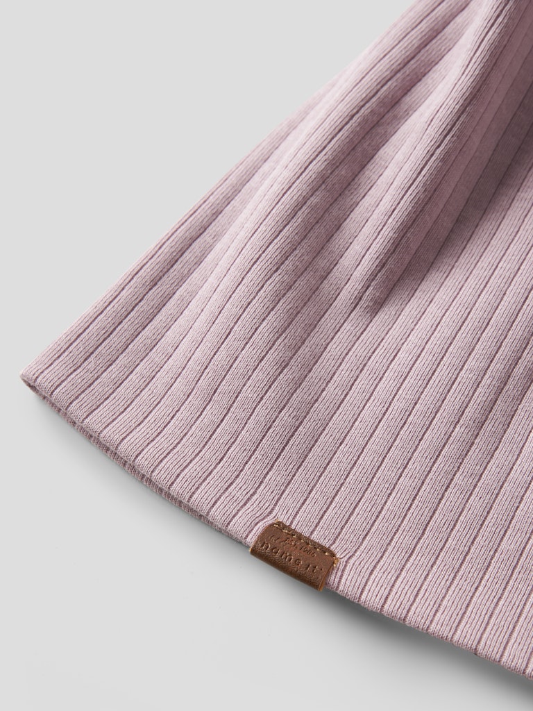 Mössa Mex K Ribbad Enfärgad Rosa