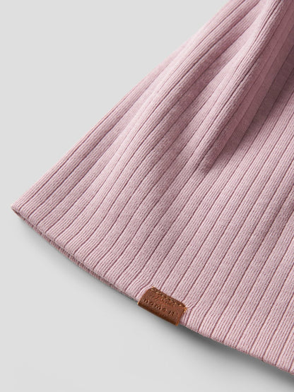 Mössa Mex K Ribbad Enfärgad Rosa