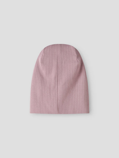 Mössa Mex K Ribbad Enfärgad Rosa