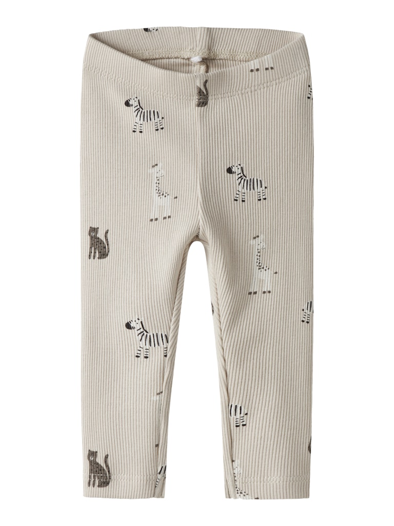 Leggings Ribbade Safaridjur Tolla Beige