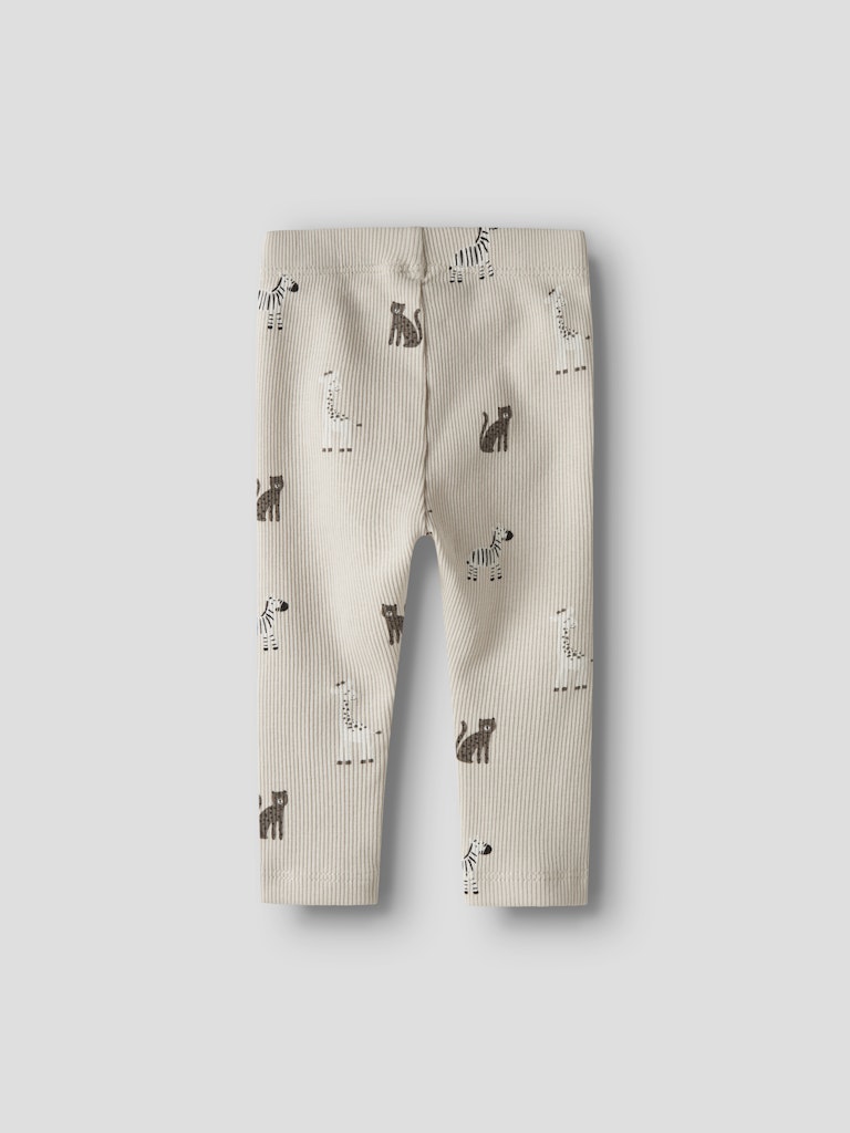 Leggings Ribbade Safaridjur Tolla Beige