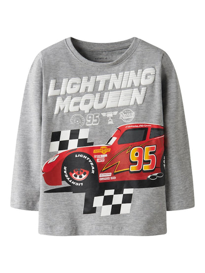 Topp Långärmad Blixten McQueen Draco Grå