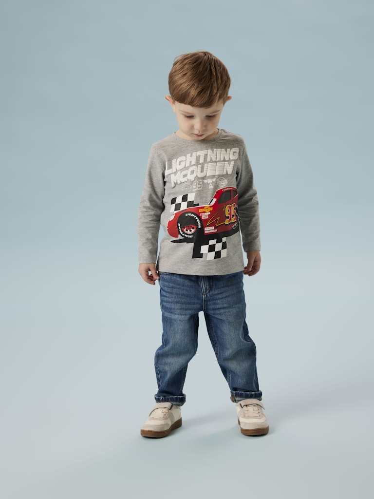 Topp Långärmad Blixten McQueen Draco Grå