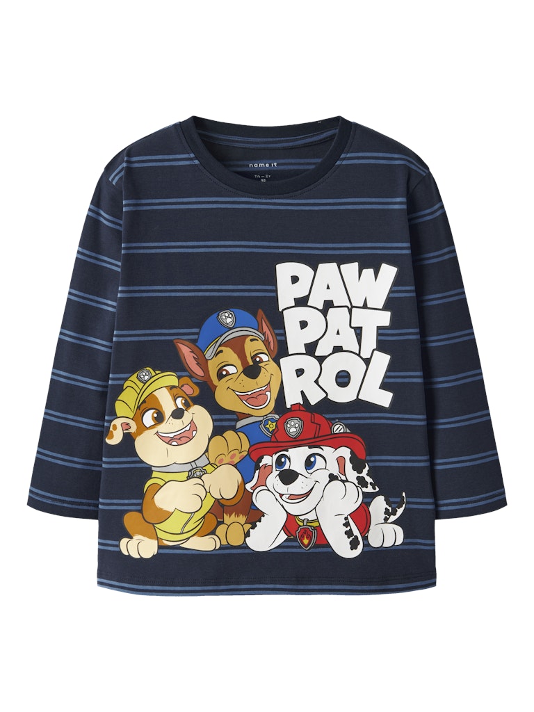 Topp Långärmad Paw Patrol Randig Joshue Marinblå