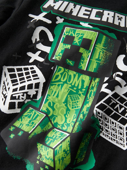 T-shirt Minecraft Di Kortärmad Svart