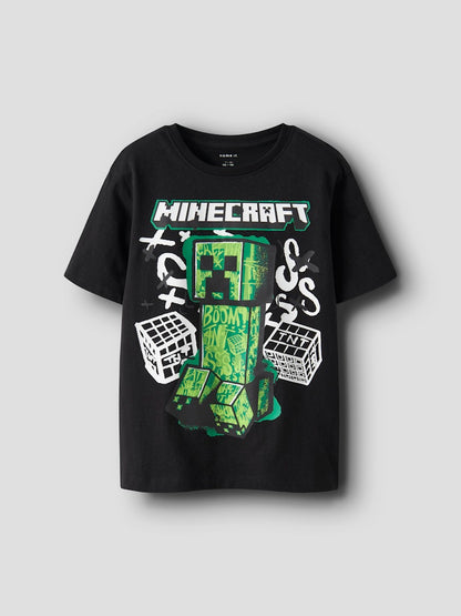 T-shirt Minecraft Di Kortärmad Svart