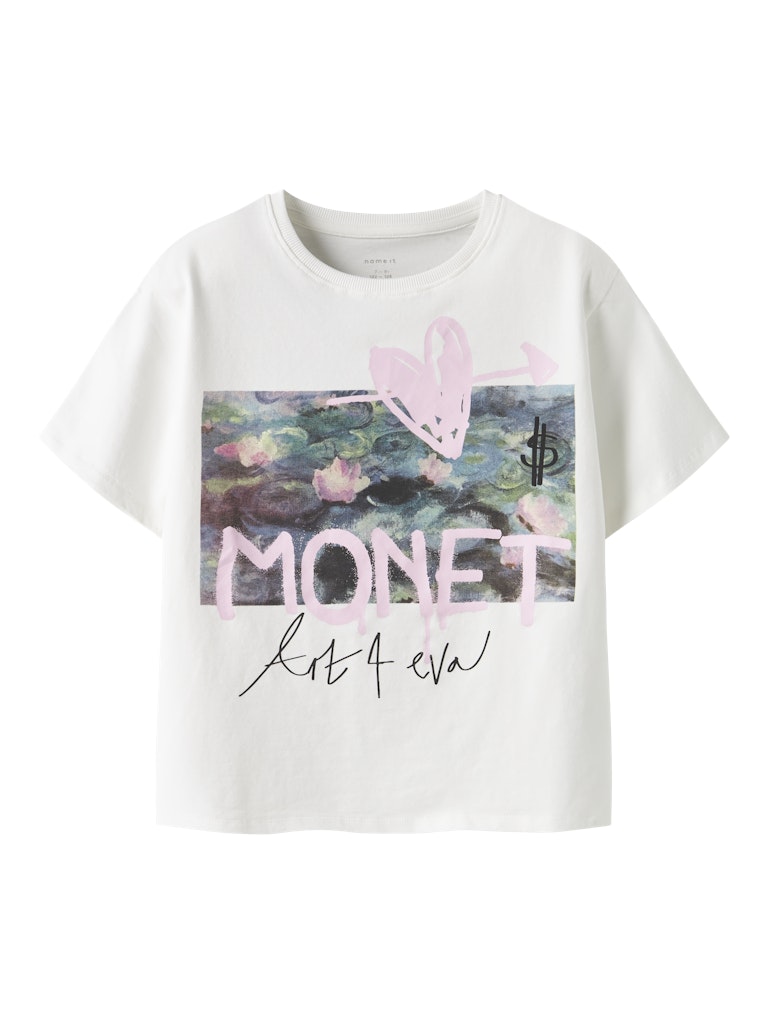 Kortärmad Topp Monet Dydissi Vit