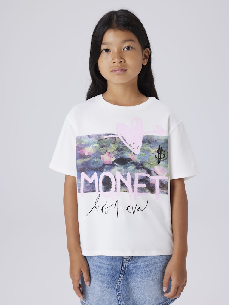 Kortärmad Topp Monet Dydissi Vit