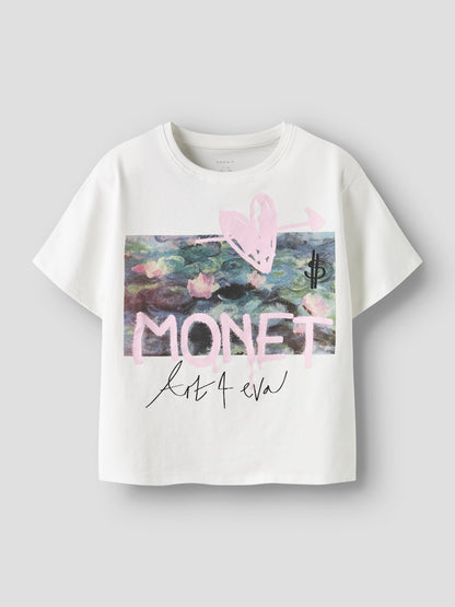Kortärmad Topp Monet Dydissi Vit