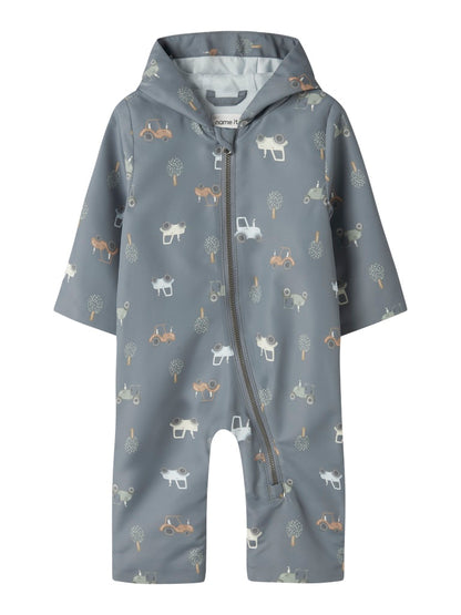 Vindoverall Max Mönstrad Blå