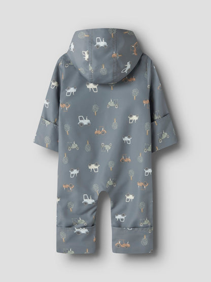 Vindoverall Max Mönstrad Blå