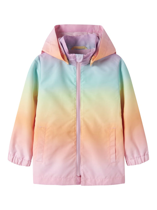 Vindjacka Regnbågsfärgad Maxi Rosa