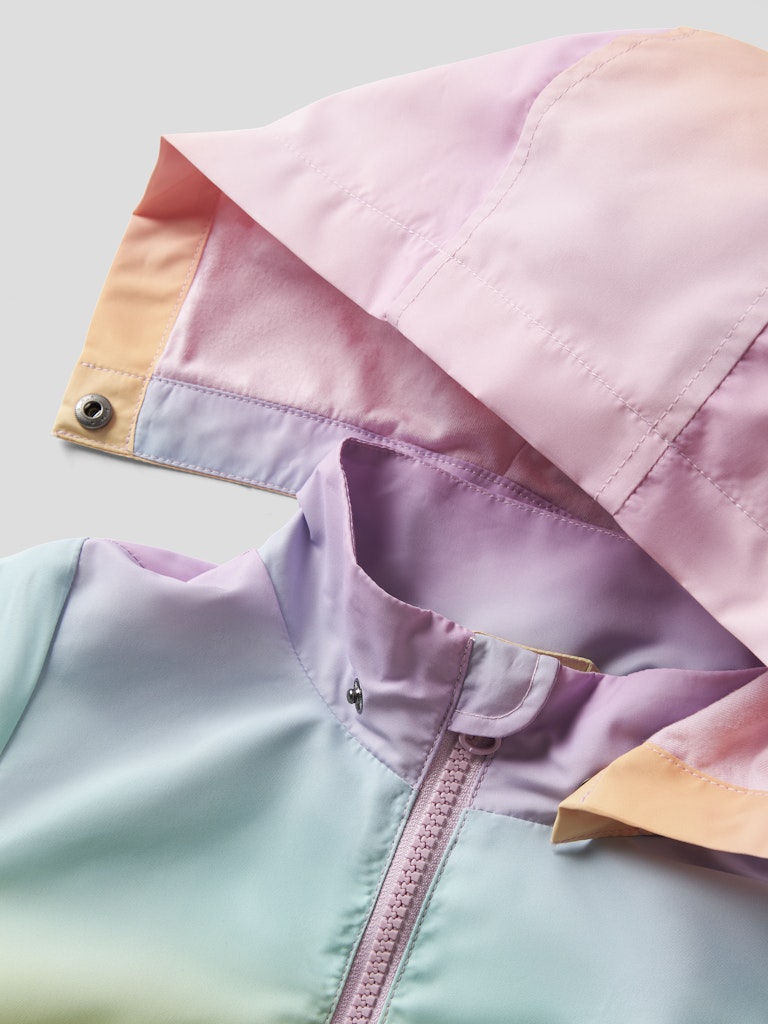 Vindjacka Regnbågsfärgad Maxi Rosa