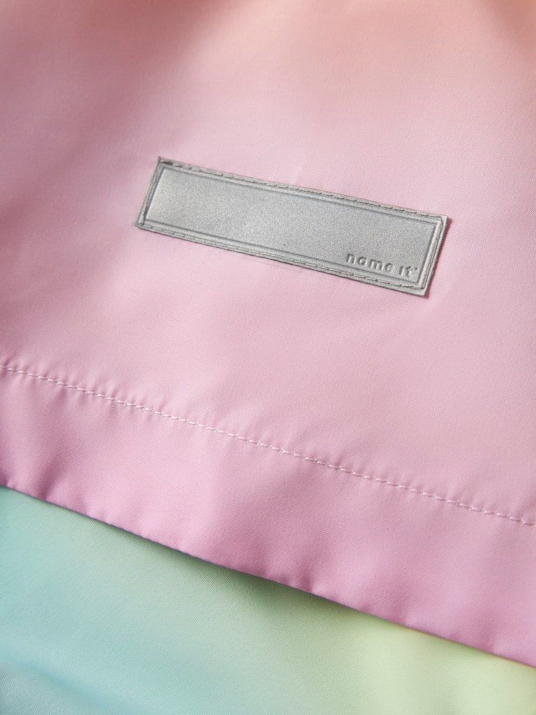 Vindjacka Regnbågsfärgad Maxi Rosa