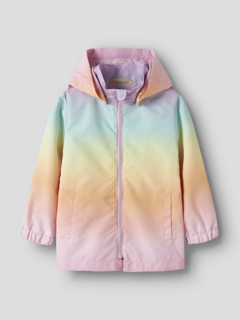 Vindjacka Regnbågsfärgad Maxi Rosa