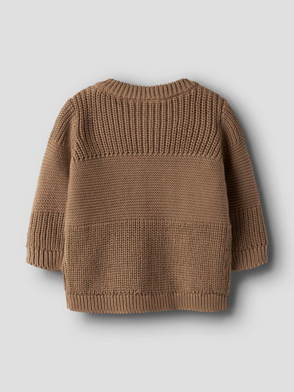 Kofta Stickad Boys Brun