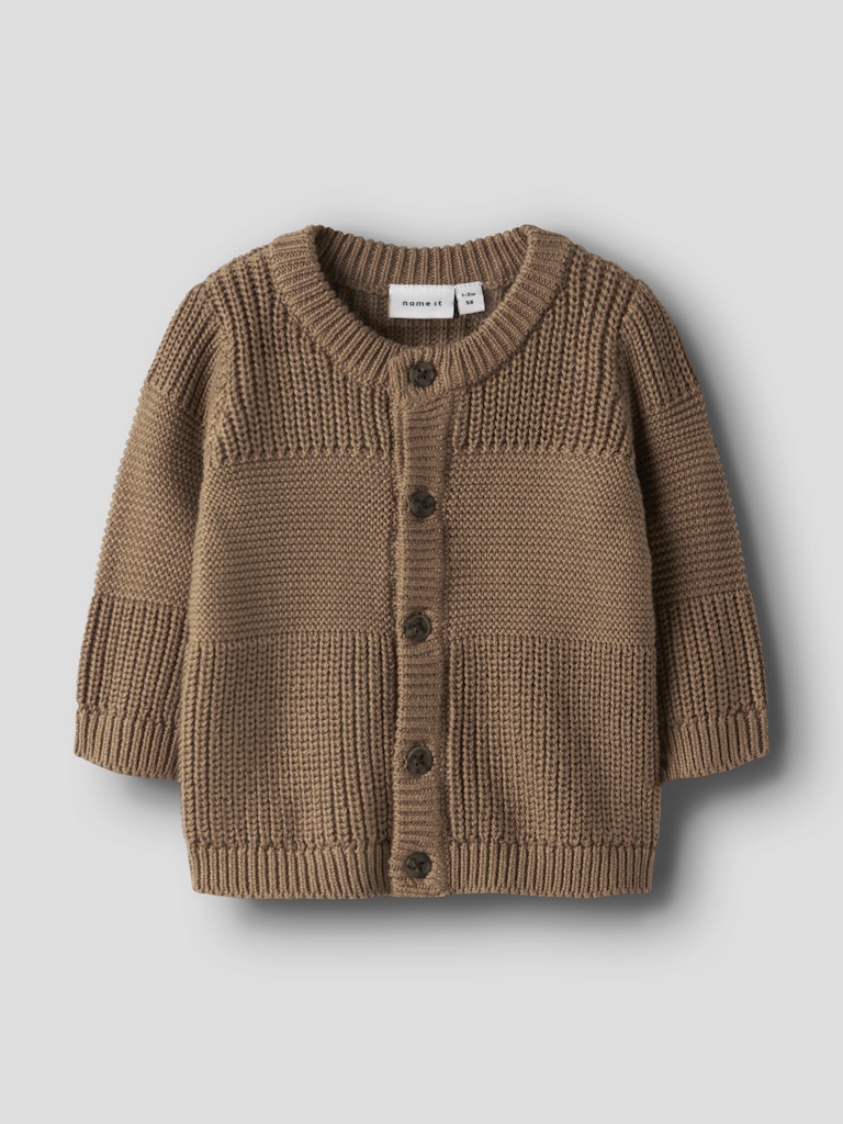 Kofta Stickad Boys Brun