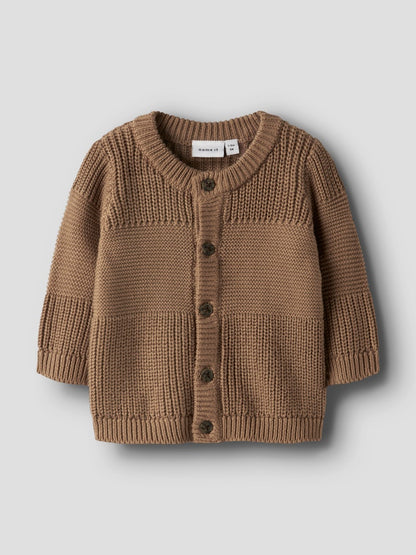 Kofta Stickad Boys Brun