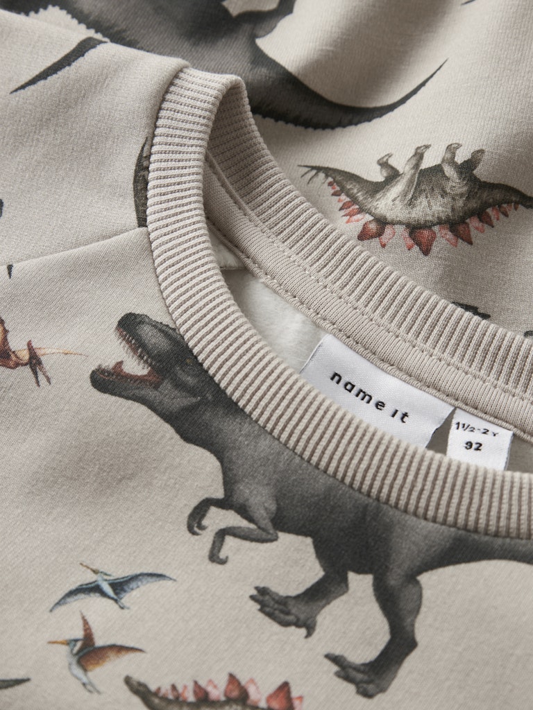 Sweattröja Dinosaurier Bertil Beige