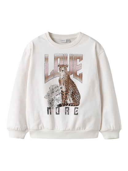 Sweattröja Leopard Glitter Beo Beige