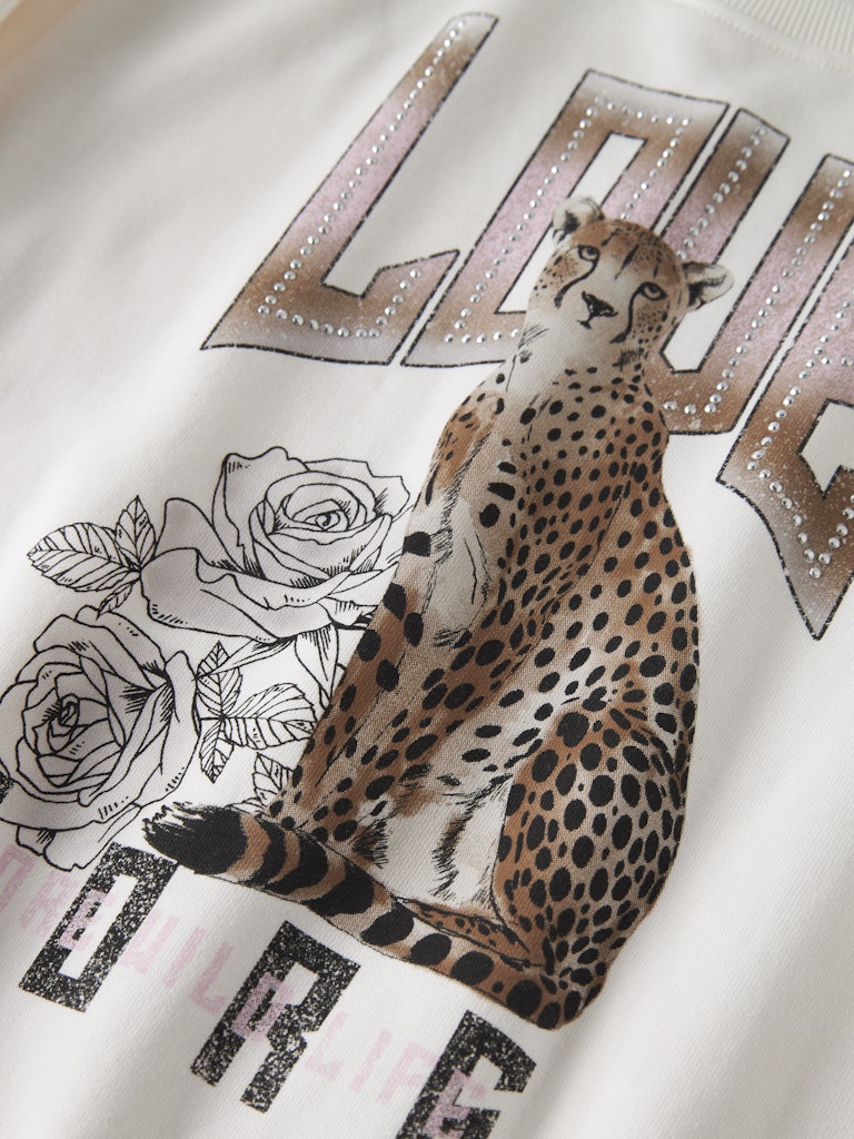 Sweattröja Leopard Glitter Beo Beige