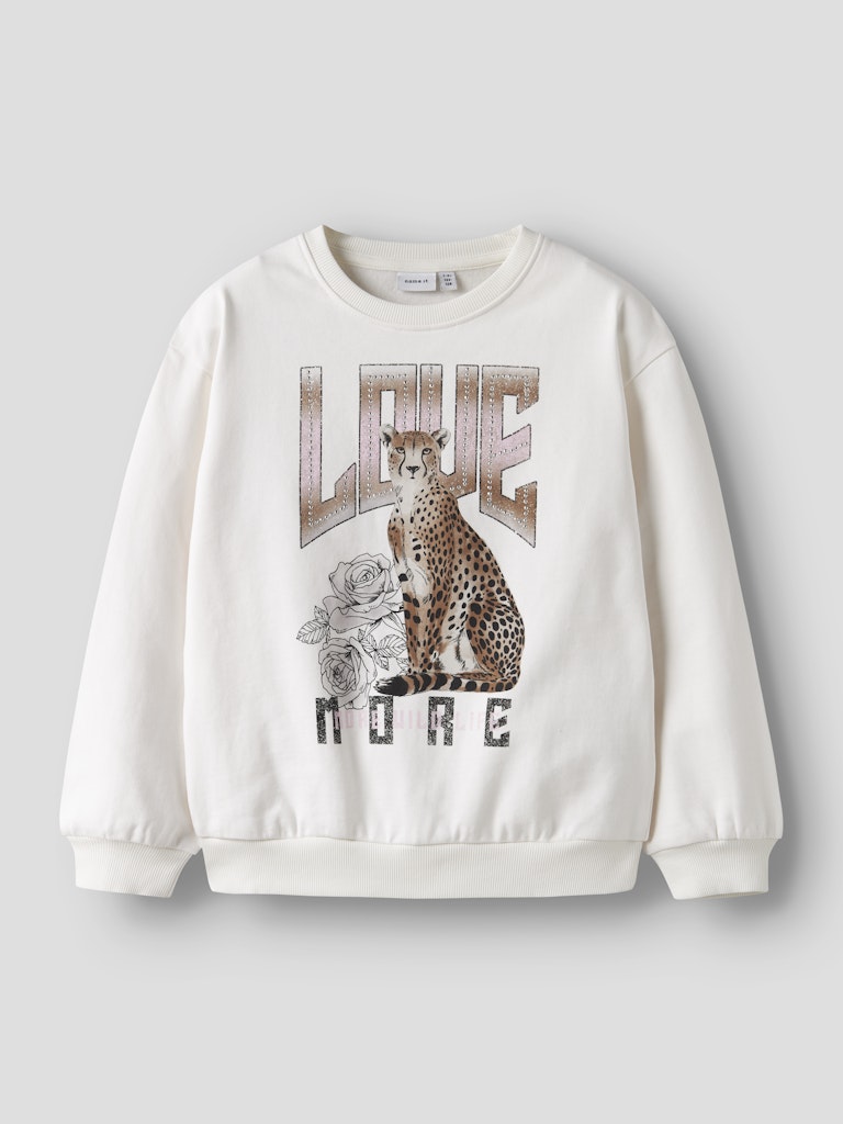Sweattröja Leopard Glitter Beo Beige