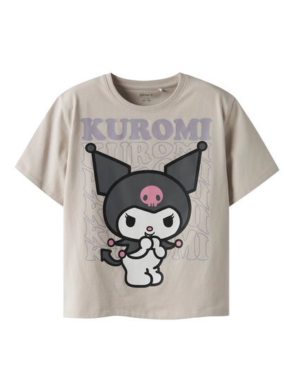 Topp Kuromi Hello Kitty Kortärmad Dykra Beige