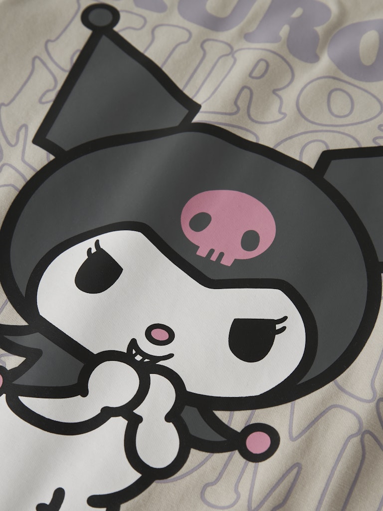 Topp Kuromi Hello Kitty Kortärmad Dykra Beige