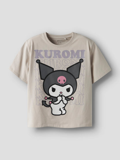 Topp Kuromi Hello Kitty Kortärmad Dykra Beige