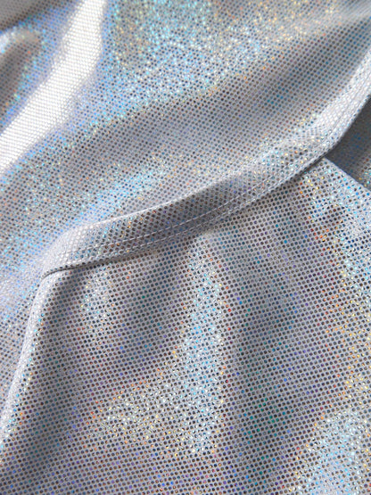 Baddräkt Zola Glittrig Enfärgad Silver