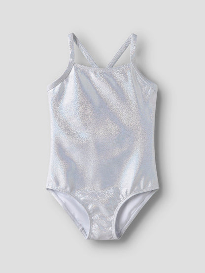 Baddräkt Zola Glittrig Enfärgad Silver