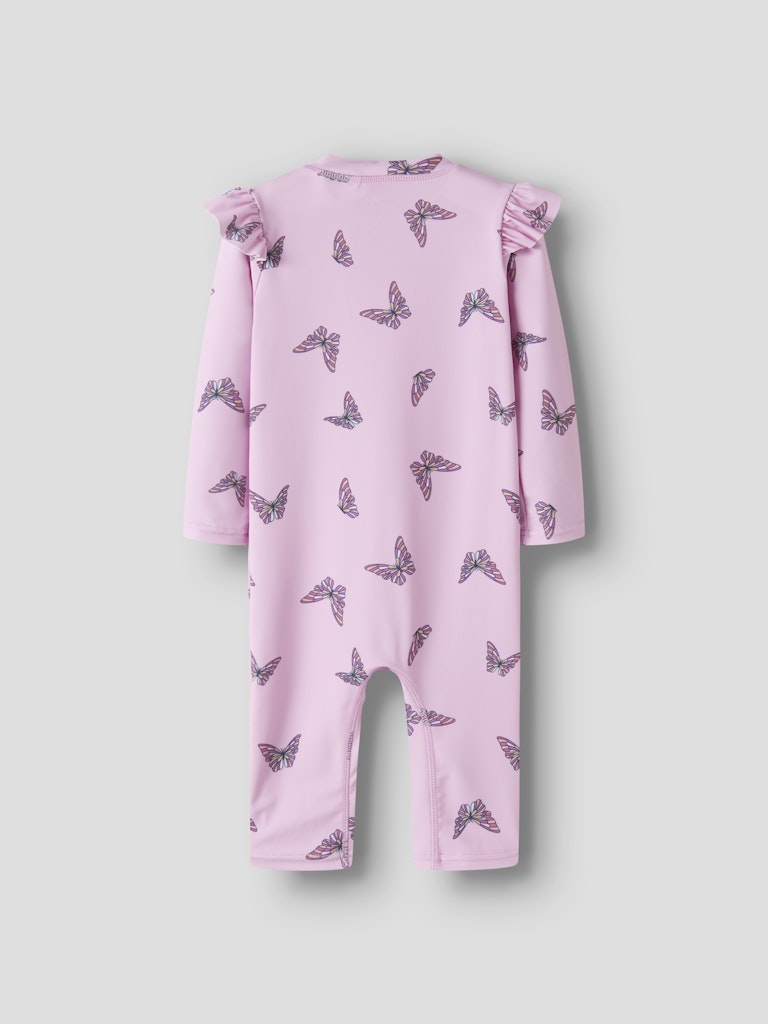 UV-dräkt Zippa 3/4 Fjärilar Mönstrad Rosa