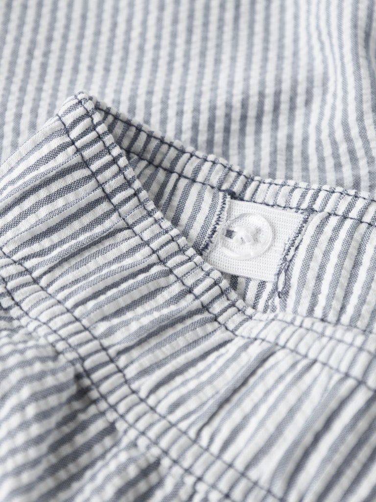 Badshorts Zackary Randiga Blå/Vit