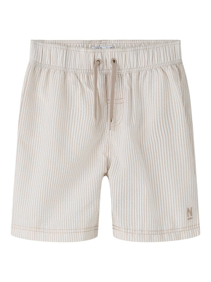 Badshorts Zackary Randiga Beige/Vit