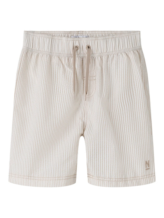 Badshorts Zackary Randiga Beige/Vit