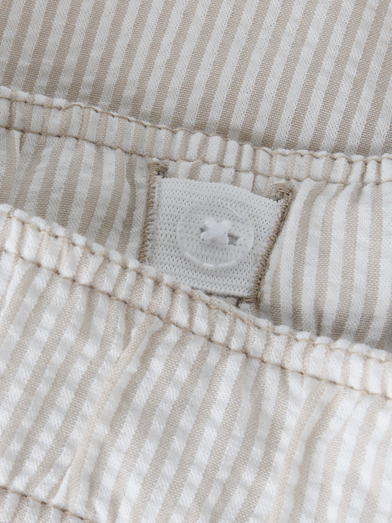 Badshorts Zackary Randiga Beige/Vit