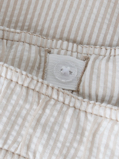 Badshorts Zackary Randiga Beige/Vit