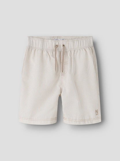Badshorts Zackary Randiga Beige/Vit
