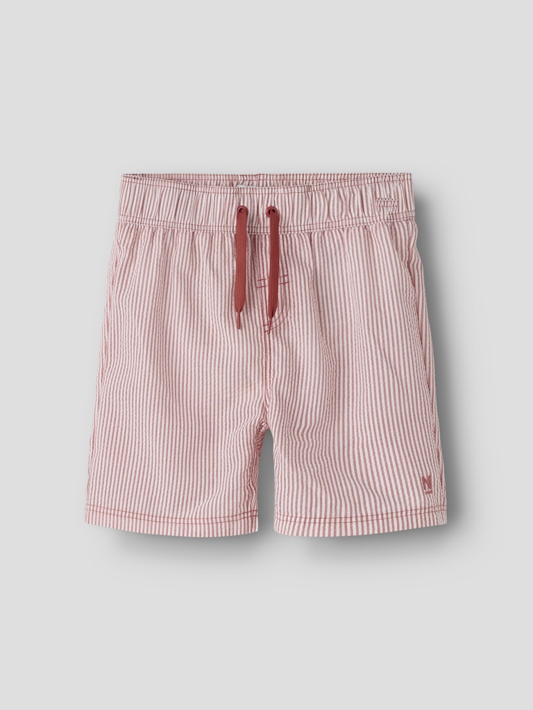 Badshorts Zackary Randiga Röd/Vit