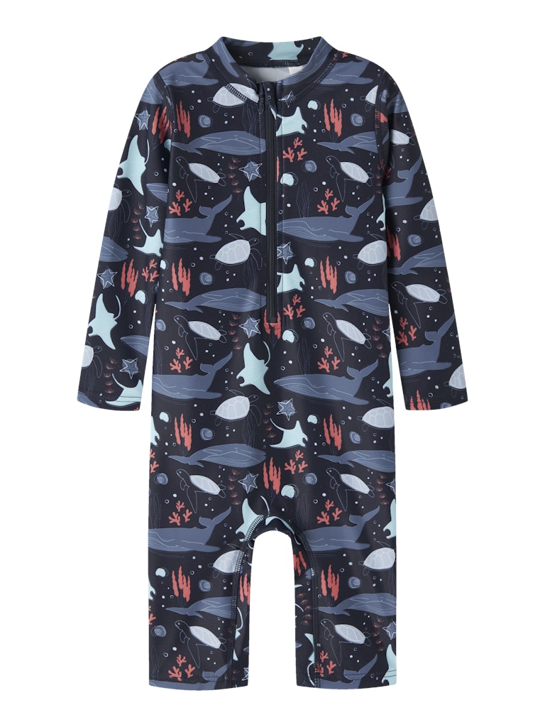 UV-dräkt Zippo 3/4 Djur Mönstrad Blå