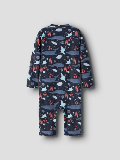 UV-dräkt Zippo 3/4 Djur Mönstrad Blå