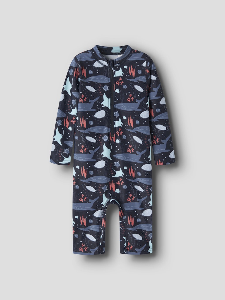 UV-dräkt Zippo 3/4 Djur Mönstrad Blå