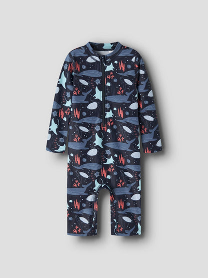 UV-dräkt Zippo 3/4 Djur Mönstrad Blå