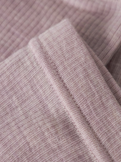 Legging Merinoull Wax NB Ribbad Enfärgad Rosa