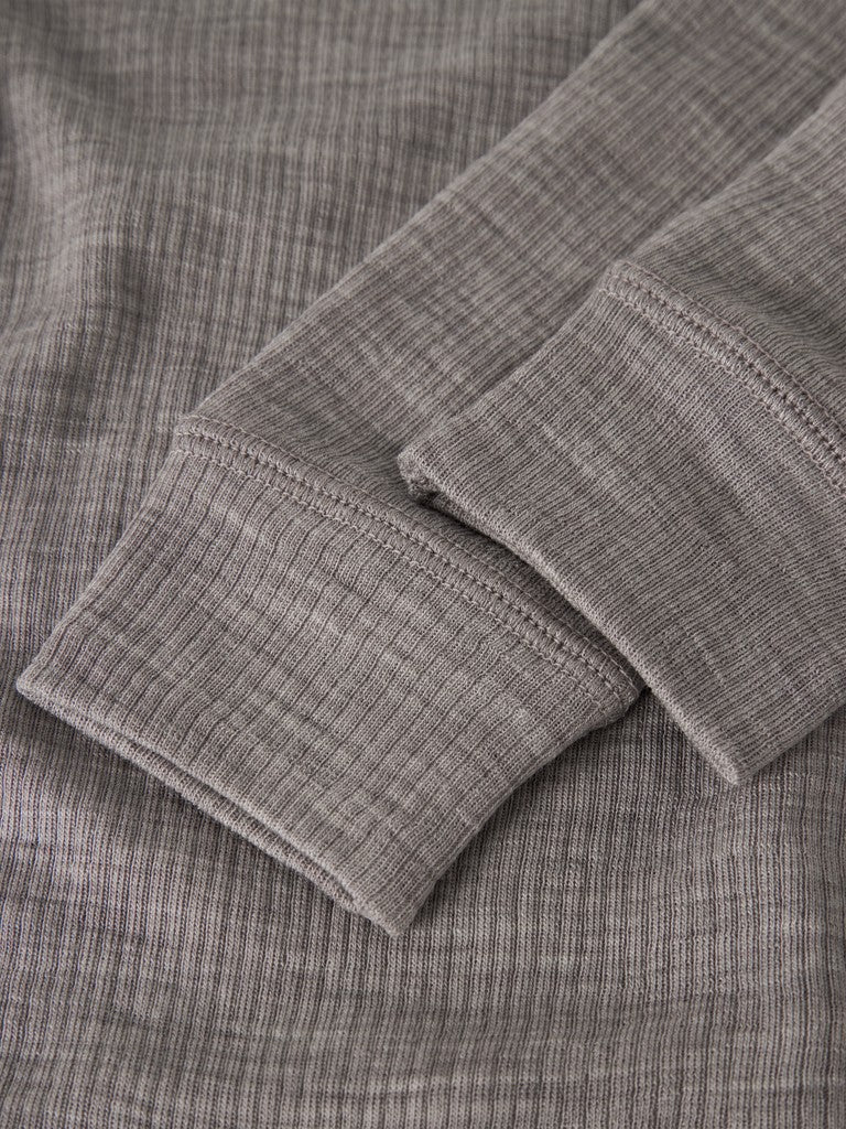 Legging Merinoull Wax NB Ribbad Enfärgad Beige