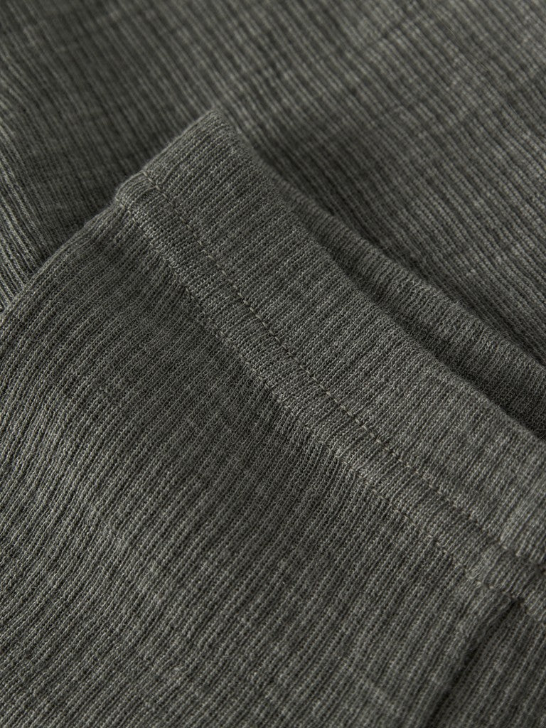 Legging Merinoull Wax NB Ribbad Enfärgad Grön