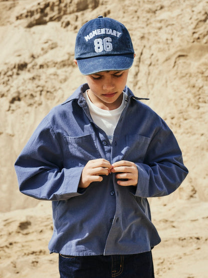 Overshirt Skjorta Derik Enfärgad Blå