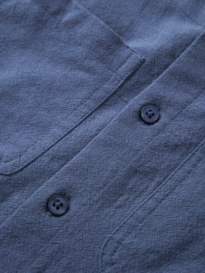 Overshirt Skjorta Derik Enfärgad Blå