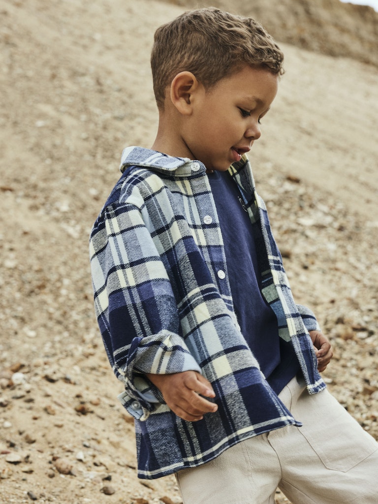Skjorta Overshirt Flanell Rutig Detul Blå